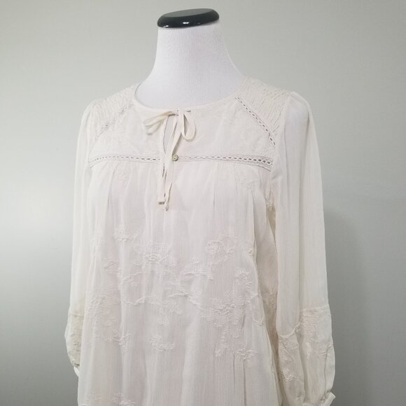 Anthropologie Tiny Petites Womens Embroidered Overlay Dress New Size XSP $148 - Picture 3 of 14
